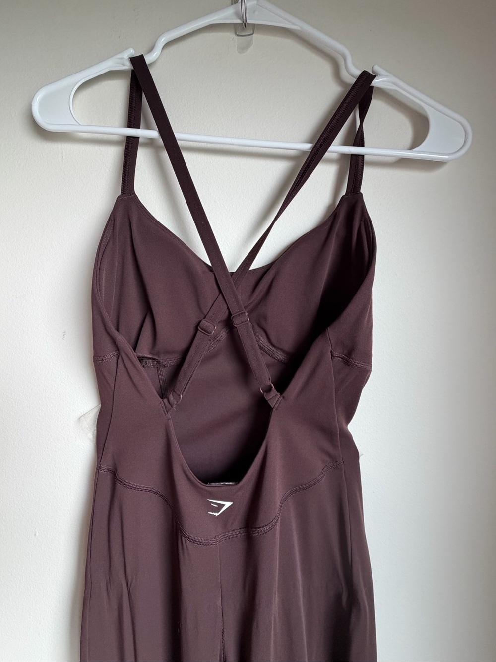 Gymshark strappy low back bodysuit cocoa brown